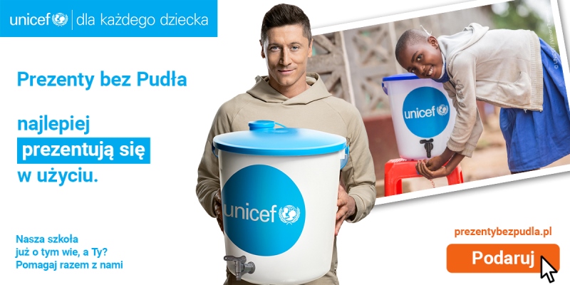 Grafika dla szkół Pojemnik na wodę UNICEF